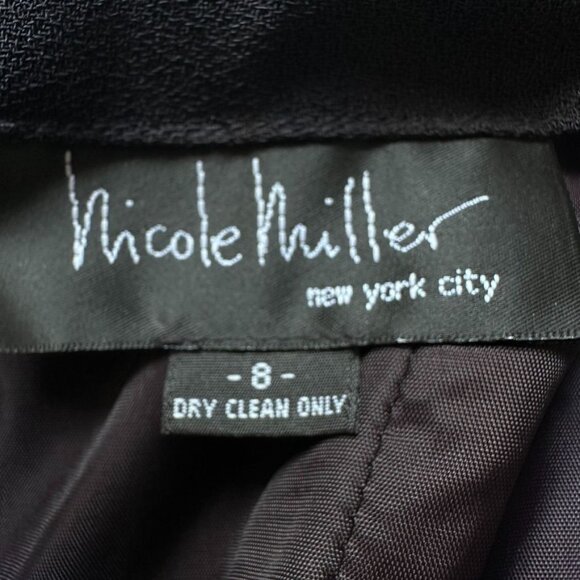 VTG Nicole Miller Black Off-Shoulder Evening Gown Formal Dress Size 8 NWT - Picture 6 of 12